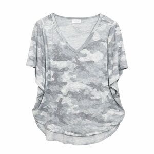Hopely Gray Camo V-Neck Tee